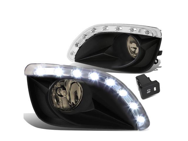 DNA Motoring FL-ZTL-137-SM For 2010 to 2011 Toyota Camry XV40 Pair Bumper Driving Fog Lights w/LED Bezel & Switch (Smoke Lens)