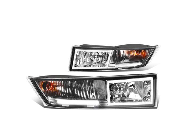 DNA Motoring FL-ZTL-258-CH For 2007 to 2014 Cadillac Escalade ESV/EXT Pair Bumper Driving LED DRL Fog Light Lamp Clear Lens 08 09 10 11 12 13