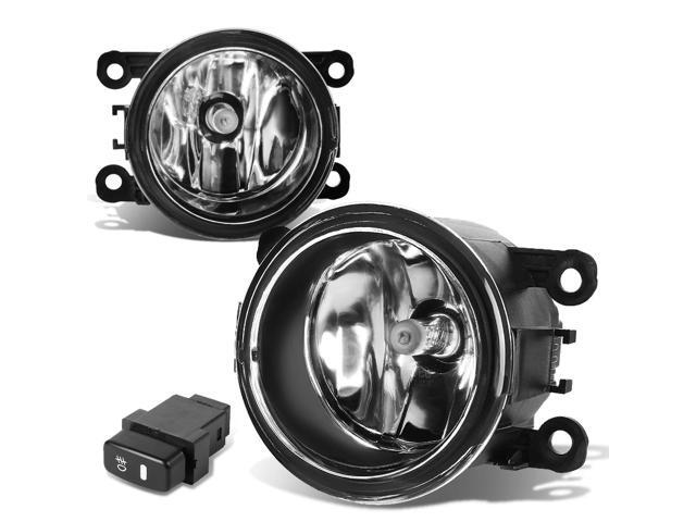 DNA Motoring FL-ZTL-179-CH For 2010 to 2015 Mitsubishi Montero Sport/Montero Front Bumper Fog Light Lamp+Switch Clear Lens 11 12 13 14