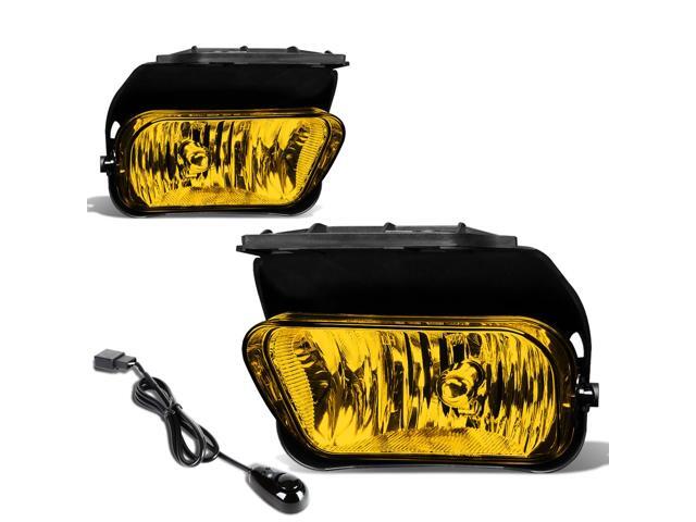 DNA Motoring FL-ZTL-307-AM For 2002 to 2007 Chevy Silverado Pair of Bumper Driving Fog Lights + Wiring Kit + Switch (Amber Lens) 03 04 05 06