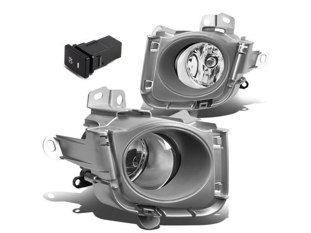 DNA Motoring FL-ZTL-243-CH For 2010 to 2012 Toyota Prius XW30 Pair Bumper Driving Fog Light Lamp+Bezel+Switch Clear Lens 11