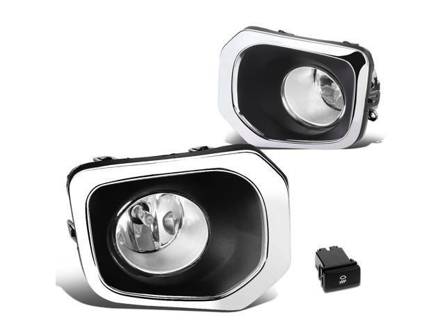 DNA Motoring FL-ZTL-239-CH For 2016 to 2017 Toyota Tacoma Truck Pair Bumper Driving Fog Light Lamp+Switch Clear Lens