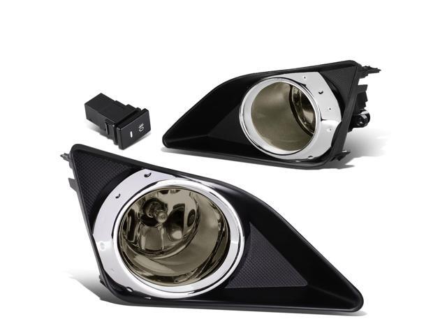 DNA Motoring FL-ZTL-235-SM For 2009 to 2010 Toyota Corolla Sedan Pair Front Bumper Driving Fog Light Lamp+Switch Smoked Lens