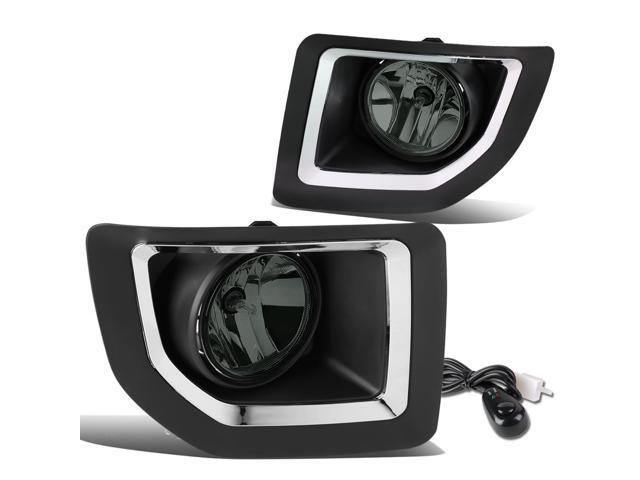 DNA Motoring FL-ZTL-187-SM For 2015 to 2016 GMC Sierra 2500HD 3500HD Front Bumper Driving Fog Light Lamp+Switch Smoked Lens