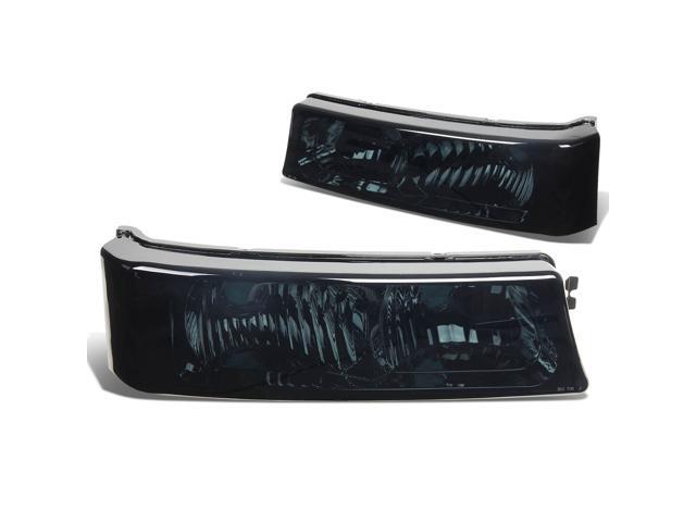 DNA Motoring BL-CS03-2P-SM-AM SMOKED HOUSING TINTED BUMPER LIGHT+CORNER SIGNAL FOR 03-07 SILVERADO/AVALANCHE