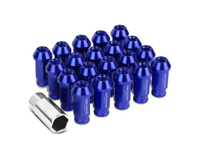 DNA Motoring LG-T777-15-BL 20-Piece M12 x 1.5 Extended Aluminum Alloy Wheel Lug Nuts+Adapter Key (Blue)
