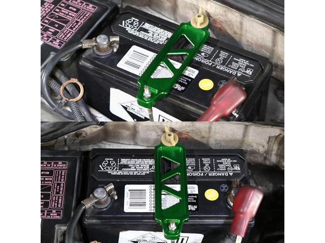 DNA Motoring BATT-SHORT-GN 145mm/170mm Billet Aluminum Battery Tie Down Mount Bracket (Green)