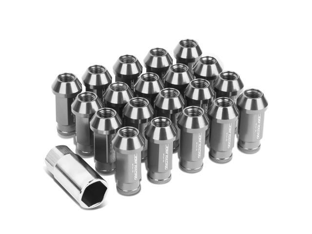 DNA Motoring LG-T777-15-SL 20-Piece M12 x 1.5 Extended Aluminum Alloy Wheel Lug Nuts+Adapter Key (Silver)