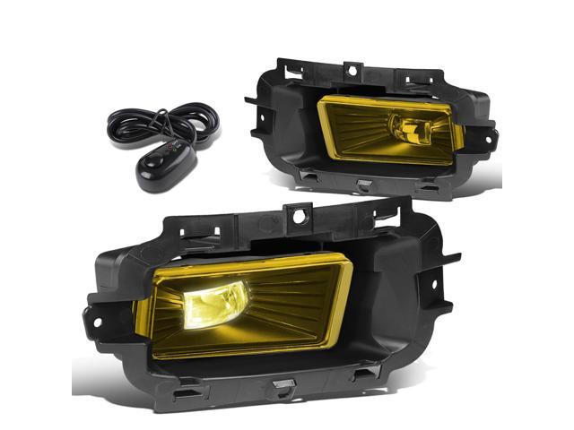 DNA Motoring FL-ZTL-264-AM For 2014 to 2015 Chevy Silverado 1500 Pair Front Bumper LED Fog Light Lamp+Switch Amber Lens