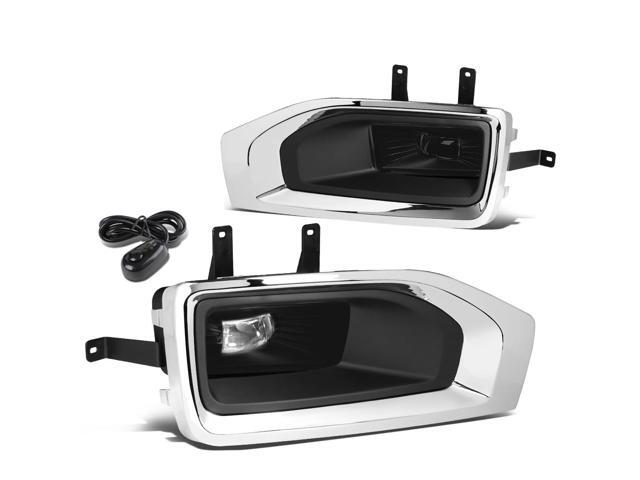 DNA Motoring FL-ZTL-263-SM For 2015 to 2018 GMC Yukon/XL Pair Front Bumper Lamp LED Fog Light Lamp+Bezel+Switch Smoked Lens 16 17