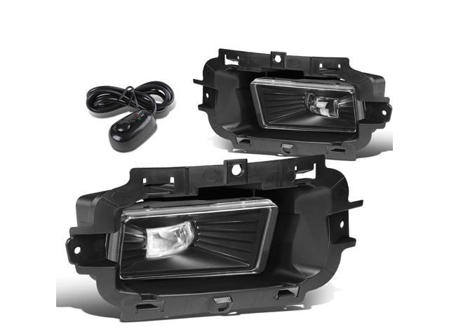 DNA Motoring FL-ZTL-264-CH For 2014 to 2015 Chevy Silverado 1500 Pair Front Bumper LED Fog Light Lamp+Switch Clear Lens