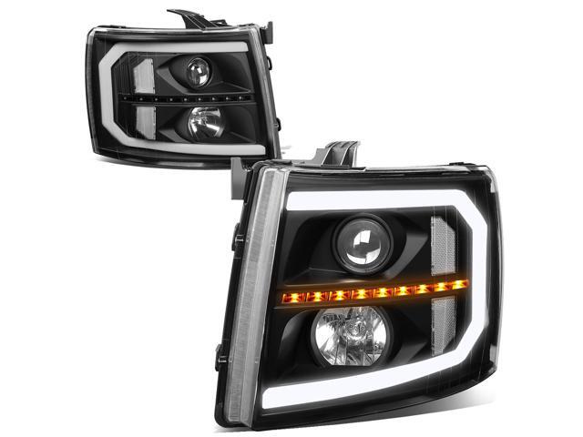 DNA Motoring HL-HPL-CSIL07-G3-BK-CL1 For 2007-2014 Chevy Silverado 1500 2500HD 3500HD LED DRL+ Sequential Turn Signal Projector Headlight Headlamp...