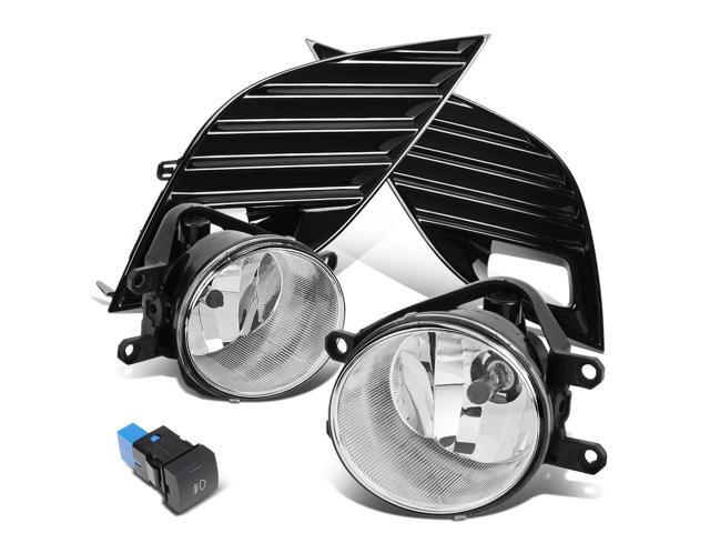 DNA Motoring FL-ZTL-318-CH For 2018 to 2020 Toyota Camry SE XSE Factory Style Bumper Driving Fog Light Lamps with Bezel + Switch 19 2019