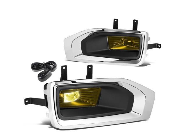 DNA Motoring FL-ZTL-263-AM For 2015 to 2018 GMC Yukon/XL Pair Front Bumper Lamp LED Fog Light Lamp+Bezel+Switch Amber Lens 16 17