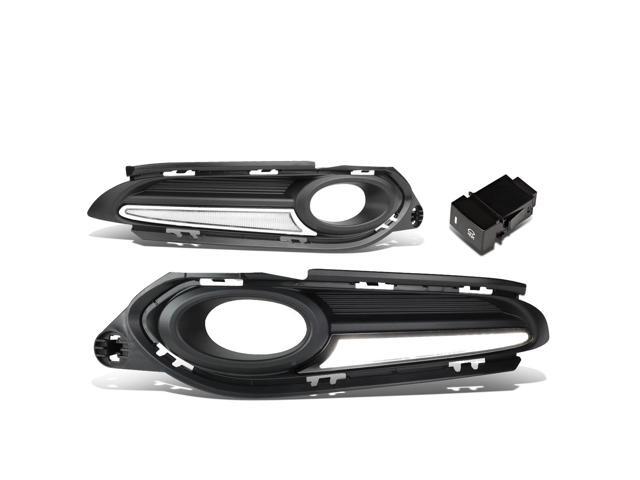 DNA Motoring FL-ZTL-259-CH For 2016 to 2018 Honda HR-V Front Bumper Driving LED DRL Fog Light Lamp Clear Lens 17