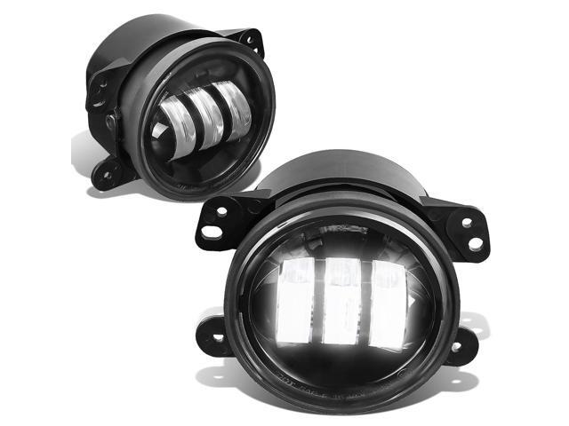 DNA Motoring FL-ZTL-312-CH For 2007 to 2017 Jeep Wrangler JK Grand Cherokee Dodge Charger Journey Pair LED Projector Fog Light 08 09 10 11 12 13 14...