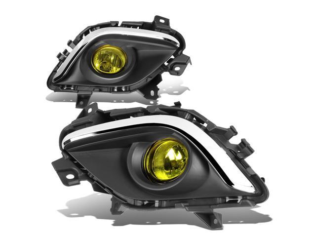 DNA Motoring FL-ZTL-226-AM For 2014 to 2016 Mazda 6 Driving Bumper Fog Light Lamp+Bezel+Switch Chrome Trim Amber Lens 15