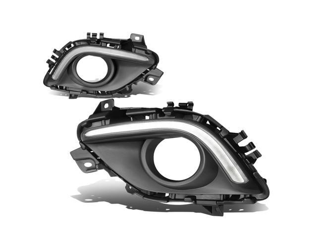 DNA Motoring FL-ZTL-228-CH For 2014 to 2016 Mazda 6 Front Bumper Driving LED DRL Fog Light Lamp Clear Lens 15