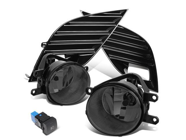 DNA Motoring FL-ZTL-318-SM For 2018 to 2020 Toyota Camry SE XSE Factory Style Bumper Driving Smoked Fog Light Lamps wiht Bezel + Switch 19