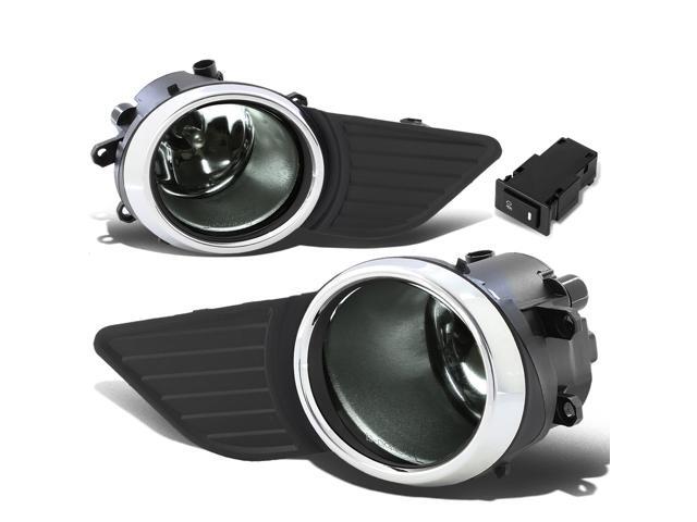 DNA Motoring FL-ZTL-221-SM For 2011 to 2017 Toyota Sienna Pair Driving Bumper Fog Light Lamp+Bezel+Switch Chrome Ring Smoked Lens 12 13 14 15 16