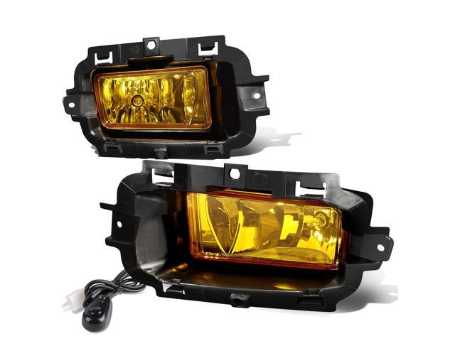 DNA Motoring FL-ZTL-803-AM For 2014 to 2015 Chevy Silverado 1500 Pair Bumper Driving Fog Light Lamp+Switch Amber Lens