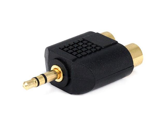 Monoprice 3.5mm Stereo Plug To 2 RCA Jack Splitter Adaptor - Gold Plated