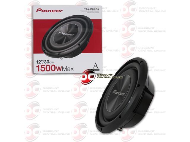 Pioneer TS-A3000LS4 12' Shallow Mount Single 4-ohm Car Subwoofer 1,500 Watts