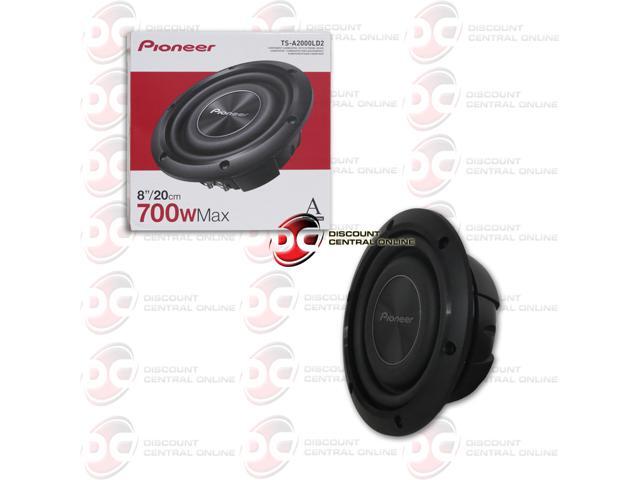 Pioneer TS-A2000LD2 8' Shallow Mount Dual 2-ohm Car Subwoofer 700 Watts