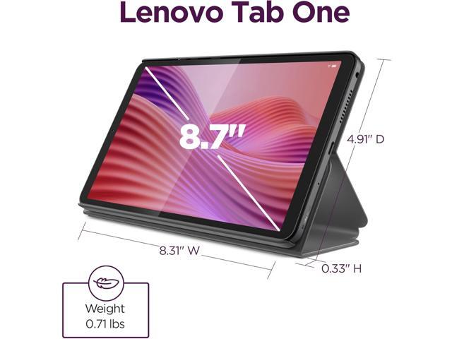 Lenovo Tab One with Folio Case - Helio G85 / 4GB RAM / 64 GB Storage / 8.7' / Android 14 / Luna Grey