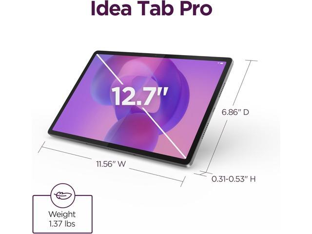 Lenovo Idea Tab Pro with Tab Pen Plus & Folio Case - 8GB RAM / 128 GB Storage / 12.7' / Android 14 / Luna Grey
