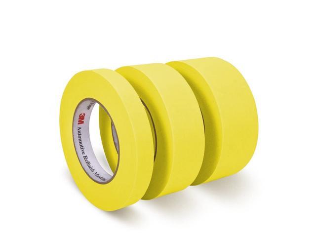 3M 06656 Crepe Paper Automotive Refinish Masking Tape 2 Inch, 1 Roll, Yellow