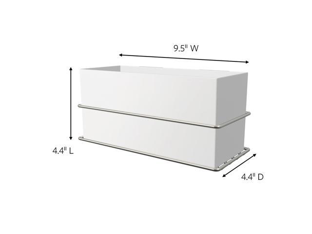 Command Bath Wall & Cabinet Organizer: 9.5 in. x 4.4 in. x 4.4 in. (Satin Nickel)