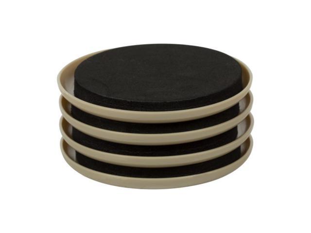 Duck Brand Plastic Carpet Furniture Sliders: 3-1/2 in. diameter / 4-pack (Brown)