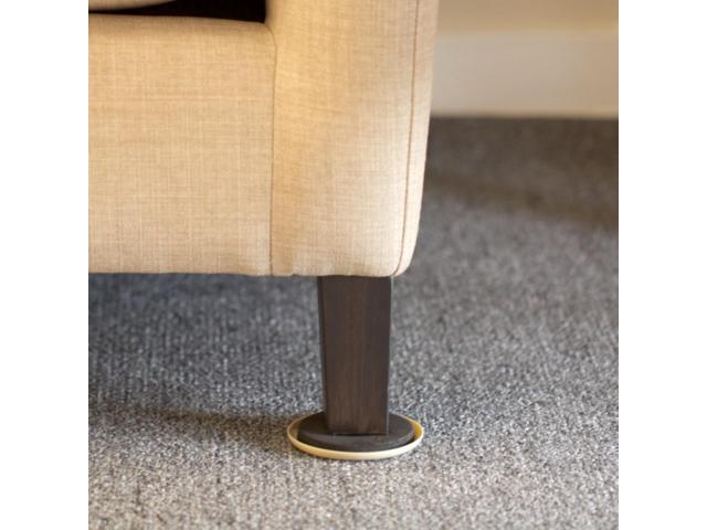 Duck Brand Plastic Carpet Furniture Sliders: 3-1/2 in. diameter / 4-pack (Brown)