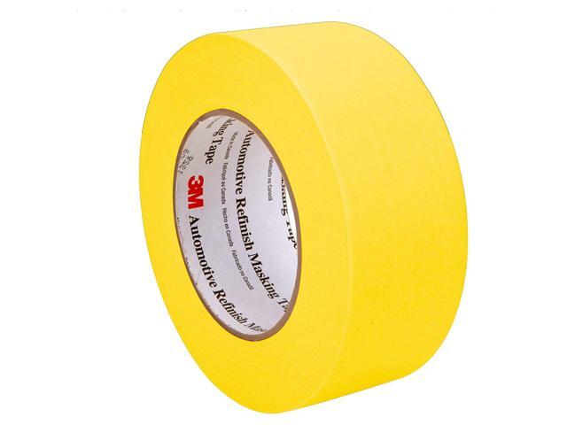 3M 06656 Crepe Paper Automotive Refinish Masking Tape 2 Inch, 1 Roll, Yellow