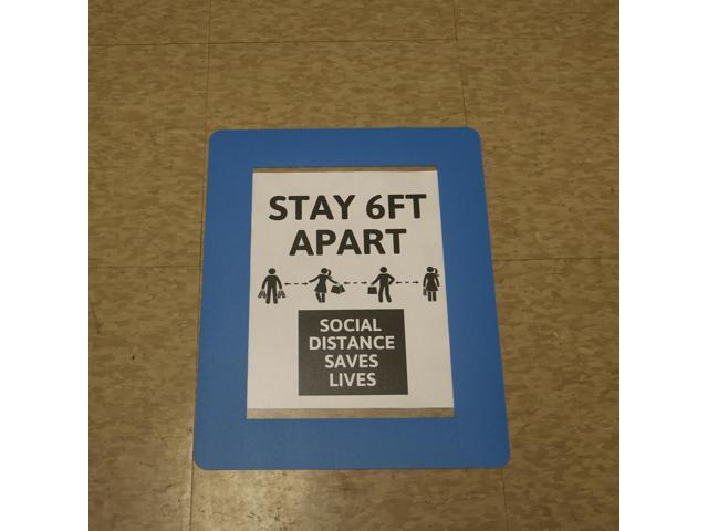 FindTape Floor Sign Cover: 12-1/2 in. x 10 in. (Blue) letter-size