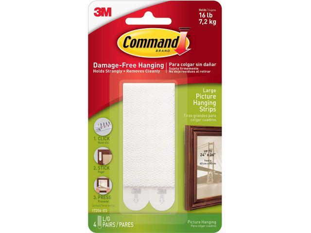 Command Picture Hanging Strips [Removable]: Medium [24 strip sets] / loose in bag (White) *medium size / 4 strip sets