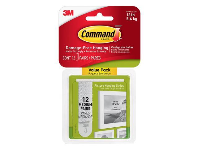 Command Picture Hanging Strips [Removable]: Medium [24 strip sets] / loose in bag (White) *medium size / 4 strip sets