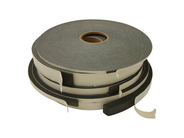 JVCC Low-Density PVC Foam Tape [Single-Sided, Closed Cell] (SCF-01): 2 in. (48mm actual) x 15 ft. x 3/4 in. thick (Black)