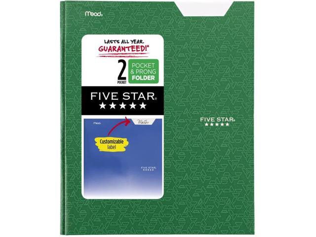 Five Star Pocket and Prong Folder [Geometric Pattern]: 9 in. x 11 in. (Red)