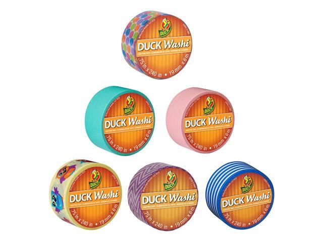 Duck Brand Washi Crafting Tape: 3/4 in. x 15 yds. (Silver Stripe)