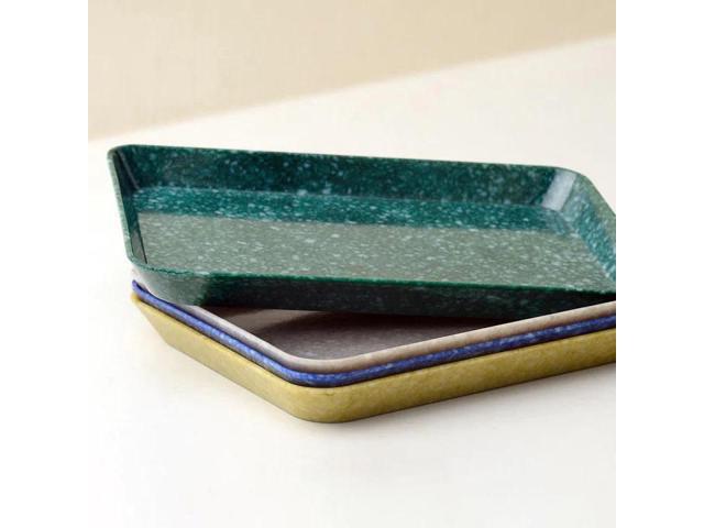 HIGHTIDE Melamine Marbled Desk Tray: desk tray small / 6 in. x 4-1/2 in. x 1 in. (Grey)