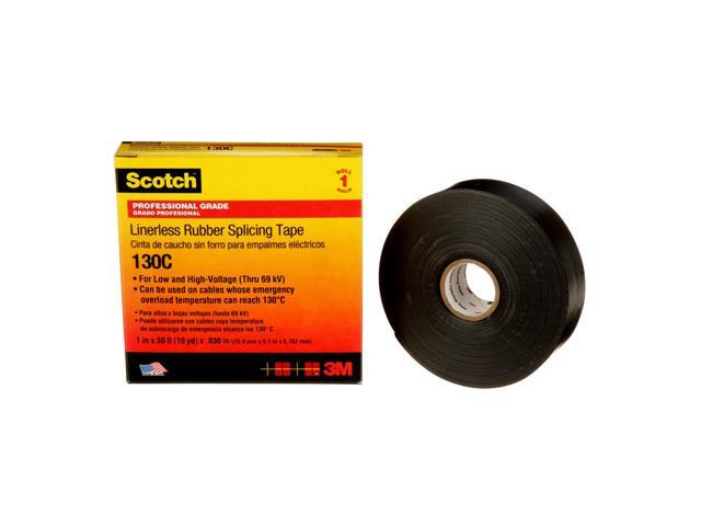 3M Scotch Linerless Rubber Splicing Tape (130C): 4 in. x 30 ft. (Black)