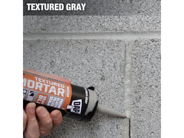 DAP Textured Mortar Premium Elastomeric Filler & Sealer: 10.1 fl oz. (Grey)