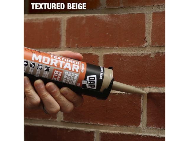 DAP Textured Mortar Premium Elastomeric Filler & Sealer: 10.1 fl oz. (Grey)