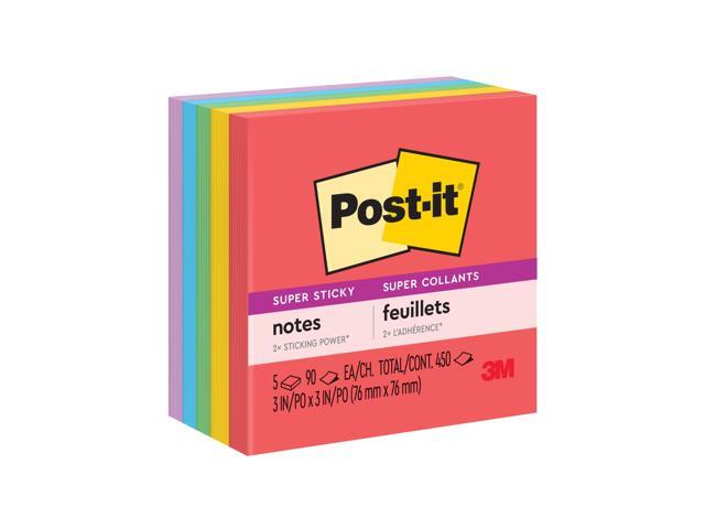 Post-it Super Sticky Notes: 3 in. x 3 in. (Supernova Neons Collection) *70-sheets per pad / 6-pack