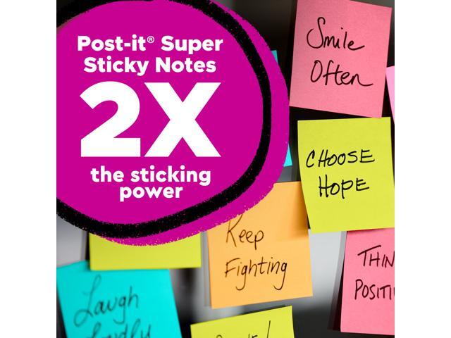 Post-it Super Sticky Notes: 3 in. x 3 in. (Supernova Neons Collection) *70-sheets per pad / 6-pack