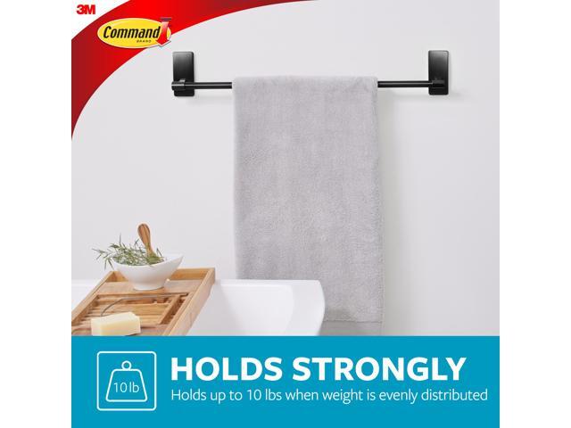 Command Bath Towel Bar [Removable]: 24 in. width (Satin Nickel) *4 strips