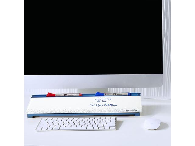 Quartet Glass Dry-Erase Desktop Computer Pad: 18 in. x 6 in. (Frosted)