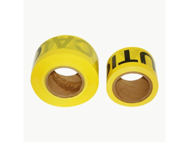 [NO ADHESIVE] JVCC Barricade Tape [2.5 mil thick] (BR-1): 3 in. x 1000 ft. (Red with Black 'CAUTION DO NOT ENTER' printing)